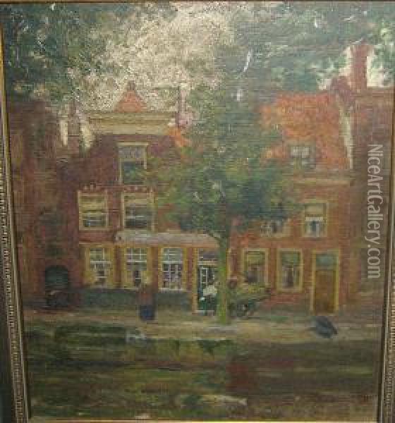 Vue De Leiden Oil Painting - Fons Van Der Velde