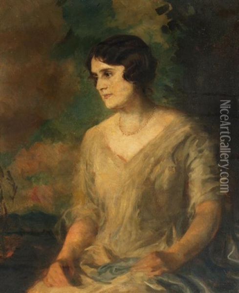 Portrat Einer Dame Oil Painting - Carl von Marr