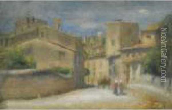 Rue A Villeneuve-les-avignon Oil Painting - Pierre Auguste Renoir