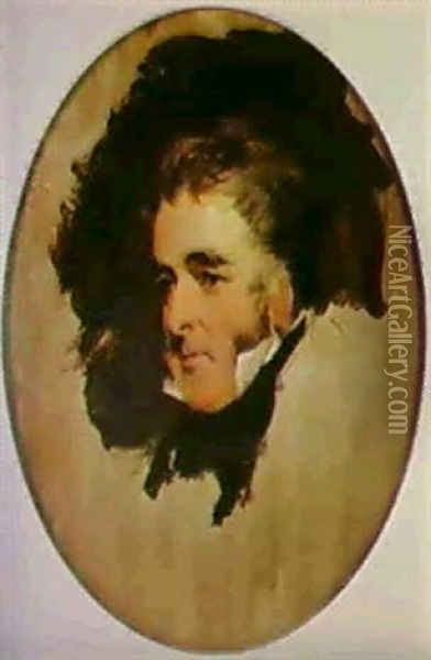 Portrait Of William Lamb, 2nd Viscount Melbourne (1779-1848) Oil Painting - Sir Edwin Henry Landseer