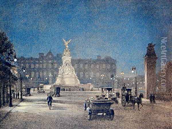 View of Buckingham Palace published by W.M. Power, 1912 Oil Painting - Thomas Robert Way