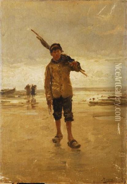 Pescador Oil Painting - Jaime Morera y Galicia