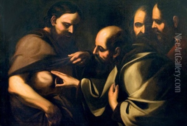 The Incredulity Of Saint Thomas Oil Painting - Gregorio Preti