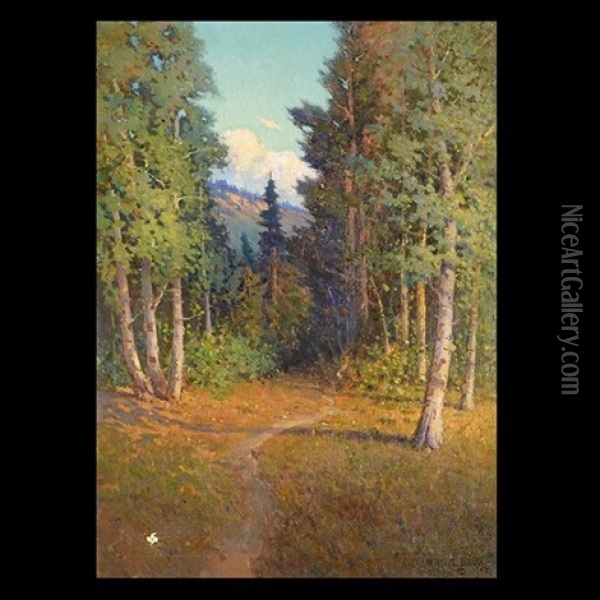 Bridle Path, Lake Tahoe Oil Painting - Willis E. Davis