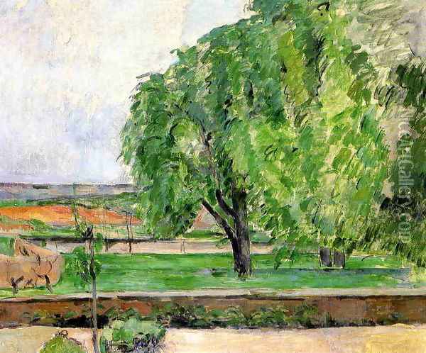 Landscape At The Jas De Bouffin Oil Painting - Paul Cezanne