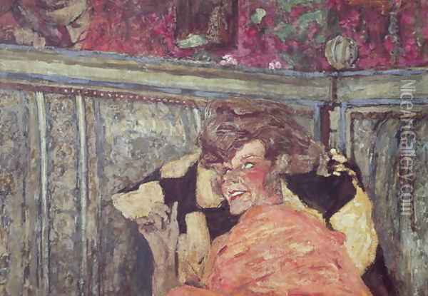 Yvonne Printemps (1894-1977) and Sacha Guitry (1885-1957) c.1912 Oil Painting - Jean-Edouard Vuillard