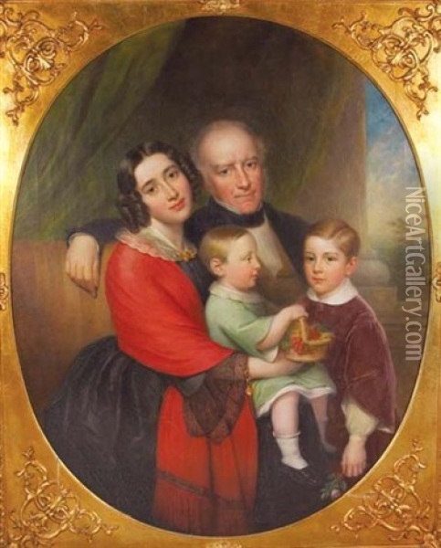 Family Portrait Oil Painting - John Hayes