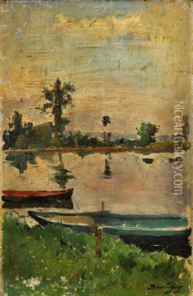 Clnky Pri Vode Oil Painting - Charles-Francois Daubigny