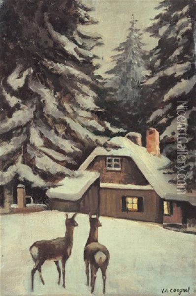 Verso Il Natale Oil Painting - Vittore Antonio Cargnel