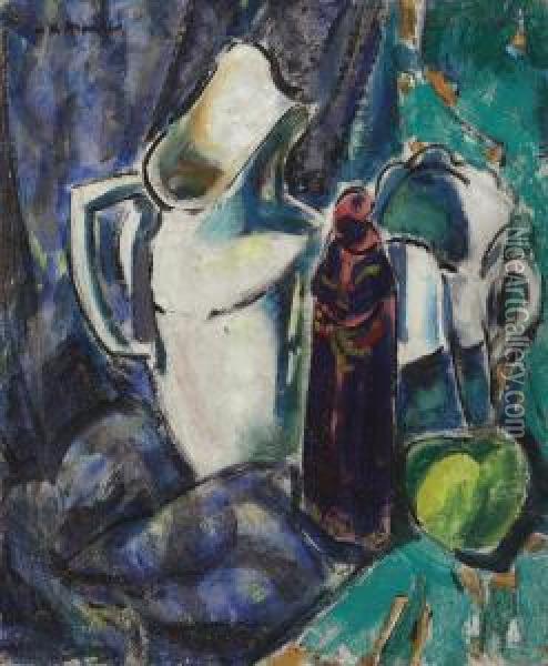 Still Life With Pitcher Oil Painting - Alfred Henry Maurer