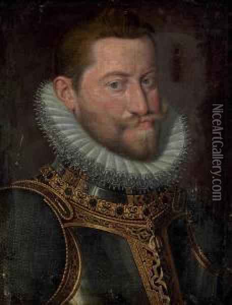 Portrait Of Emperor Rudolf Ii Oil Painting - Frans Pourbus the younger