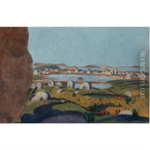 Port De Ploumanach, Vue D'ensemble Oil Painting - Maurice Denis