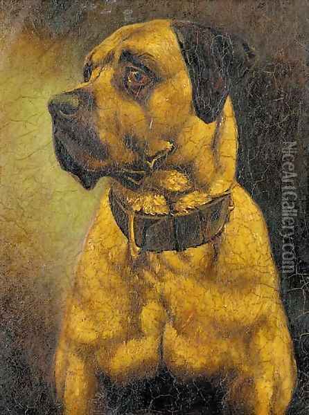 A boxer Oil Painting - English School