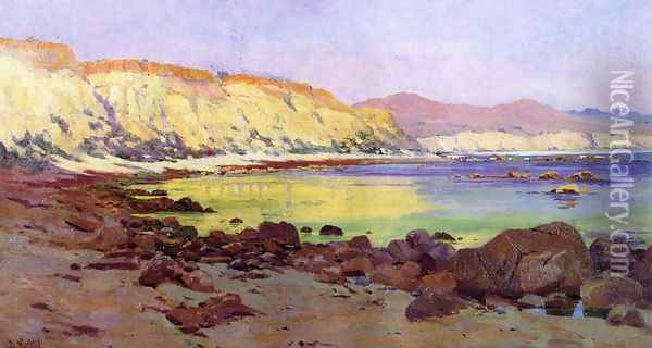 San Juan Bluffs, Dana Point Oil Painting - Elmer Wachtel