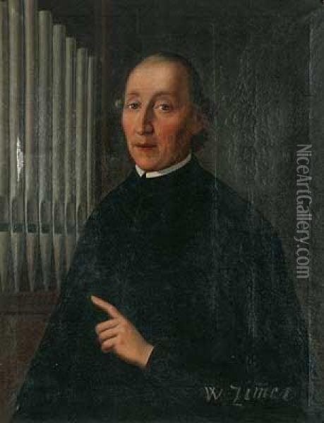 Portrait Eines Orgelstifters Oil Painting - Wilhelm Carl Zimmer