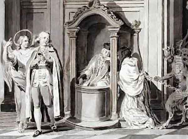 The Seven Sacraments Confession 1779 Oil Painting - Pietro Antonio Novelli