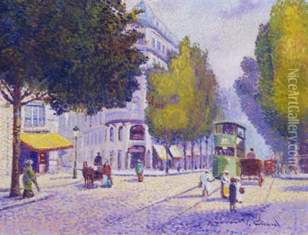 View Of Paris Oil Painting - Albert Girard
