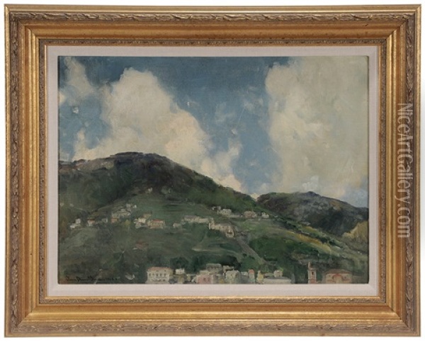 Villas, Italy, 1926 Oil Painting - Oliver Dennett Grover