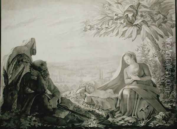 Rest on the Flight into Egypt, 1805 Oil Painting - Philipp Otto Runge