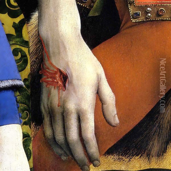 Descent from the Cross, detail 2 Oil Painting - Robert Campin