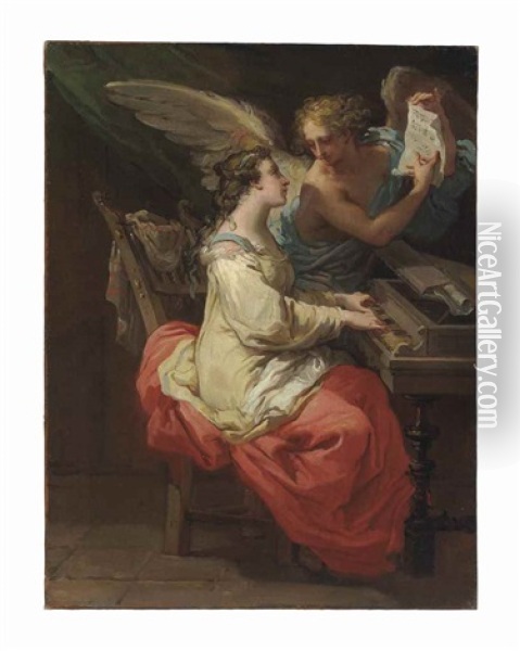Saint Cecilia Oil Painting - Gaetano Gandolfi