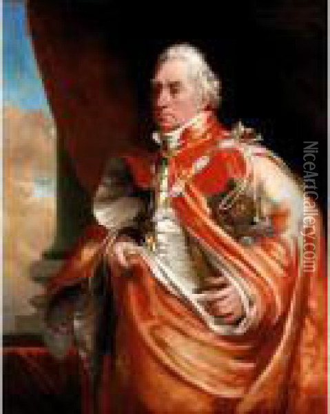 Portrait Of Admiral George Keith Elphinstone, 1 St Viscount Keith (1746-1823) Oil Painting - George Lethbridge Saunders