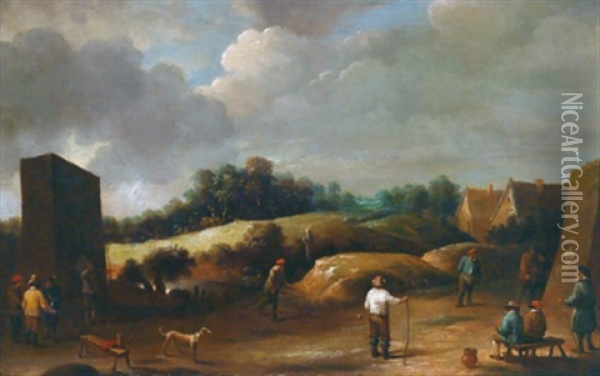 Landschaft Mit Bogenschutzen Oil Painting - Thomas Van Apshoven
