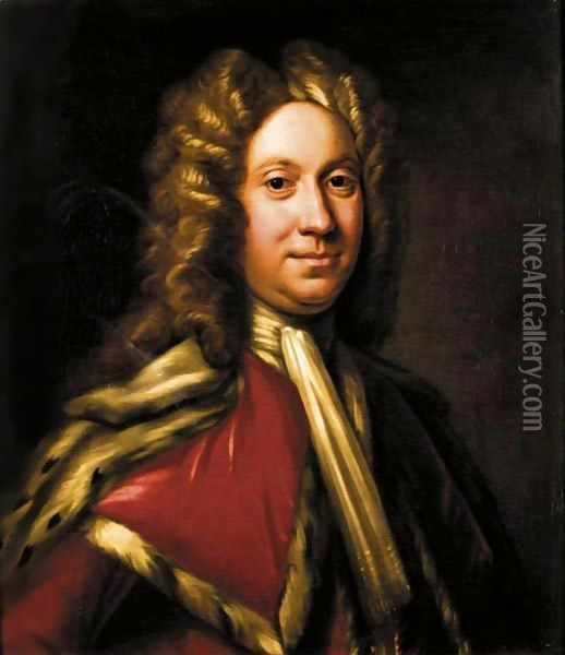Portrait Of The Rt Hon Charles, 9th Lord Elphinstone Oil Painting - William Aikman