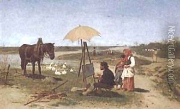 Der Pferdemaler Oil Painting - Anton Kozakiewicz