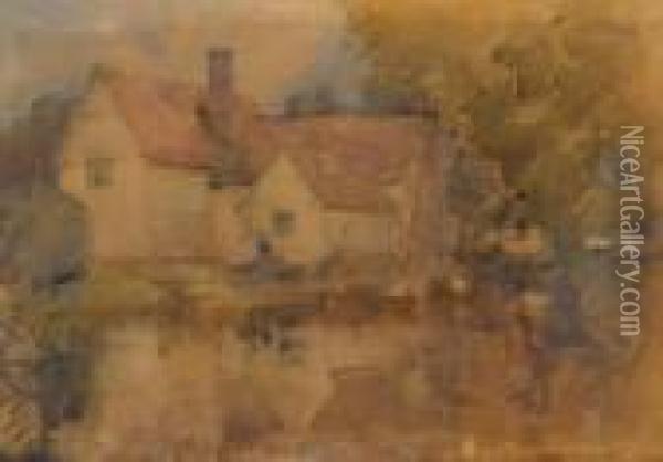 Willy Lott's Cottage Oil Painting - James Paterson