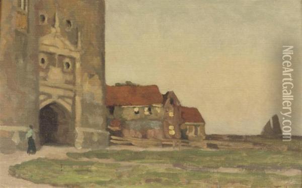A Village Near The Zuiderzee Oil Painting - Willem Bastiaan Tholen