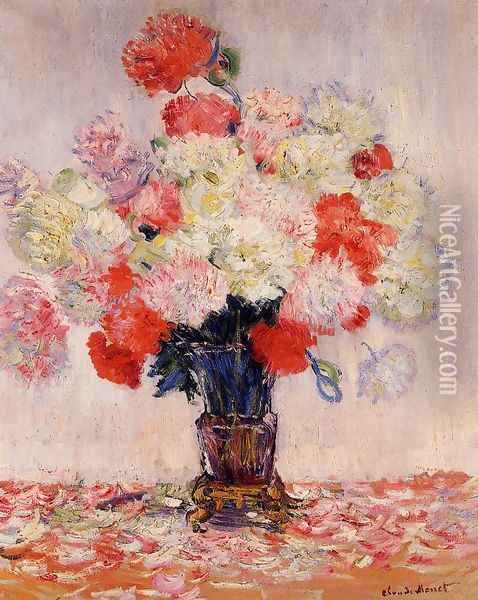 Vase Of Peonies Oil Painting - Claude Oscar Monet