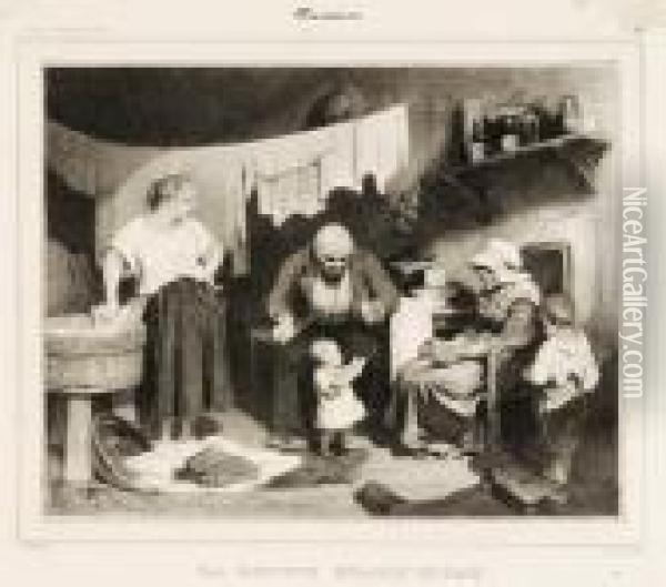 La Caricature Oil Painting - Honore Daumier