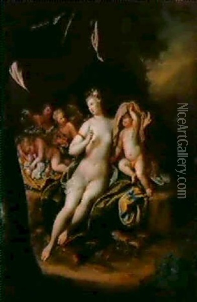 Le Repos De Diane Oil Painting - Willem van Mieris