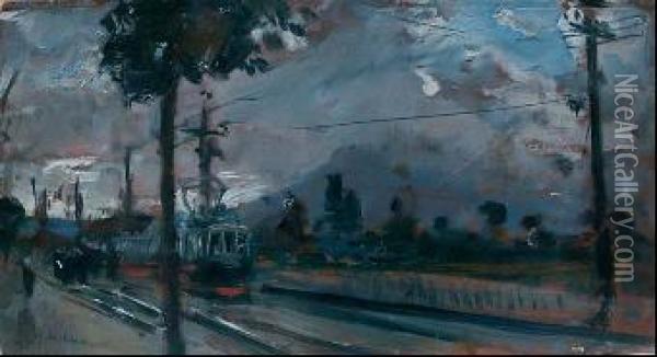 Il Treno Oil Painting - Gennaro Villani