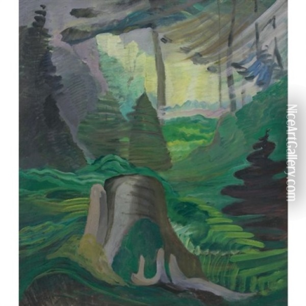 Sunlight In The Forest Oil Painting - Emily Carr