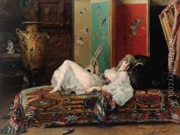 The Afternoon Siesta Oil Painting - Gustave Leonhard de Jonghe