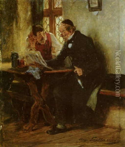 Politiker Oil Painting - Hugo Wilhelm Kauffmann