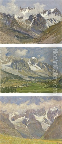 In Den Alpen Oil Painting - Giorgio Belloni