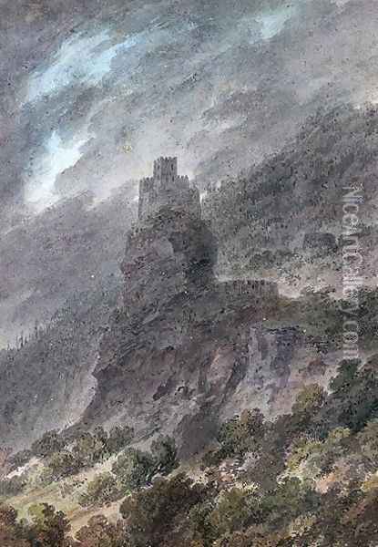 View of a Schloss between Bolzano and Trent Oil Painting - John Robert Cozens