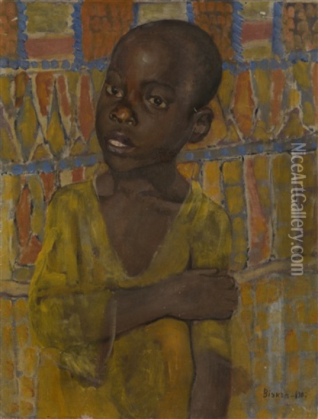Portrait Of An African Boy Oil Painting - Kuz'ma Sergeevich Petrov-Vodkin