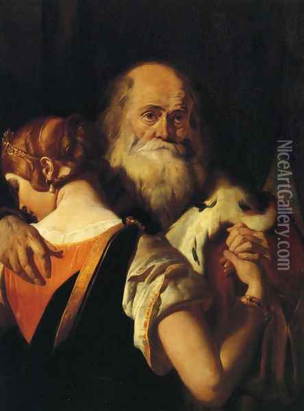 King Lear and Cordelia Oil Painting - Daniel Maclise