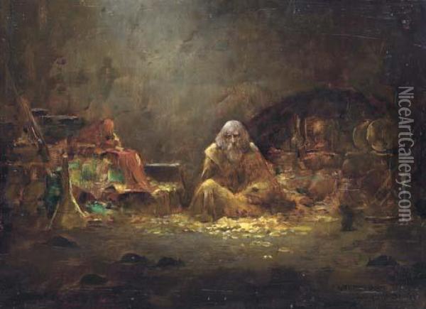 The Alchemist Oil Painting - William A. Breakspeare