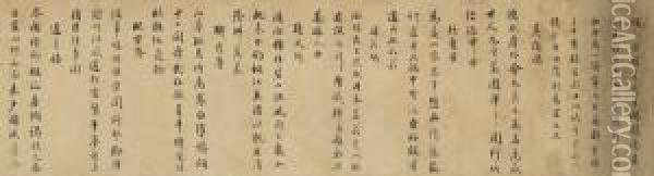 Running Script Calligraphy Oil Painting - Zhu Zhifan