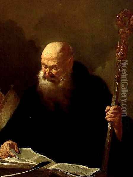 St Benedict Oil Painting - Giovanni Battista Piazzetta