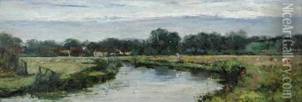 Scenein Surrey Oil Painting - Claude Hayes
