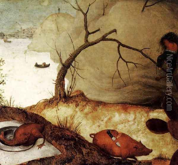 The Land of Cockaigne (detail) 1567 3 Oil Painting - Jan The Elder Brueghel