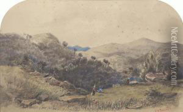 Australian Landscape Oil Painting - George Edward Peacock