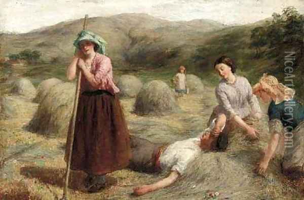 A harvester's rest Oil Painting - John Linnell