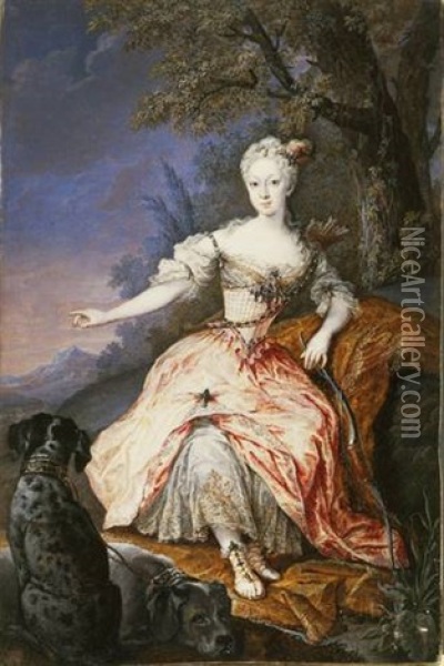 Erzherzogin Maria Theresia Von Osterreich Oil Painting - Georg Andreas Wolfgang